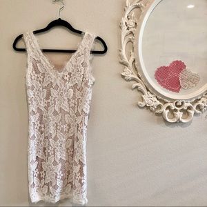 Bachelorette/ Bridal Shower White Lace Dress